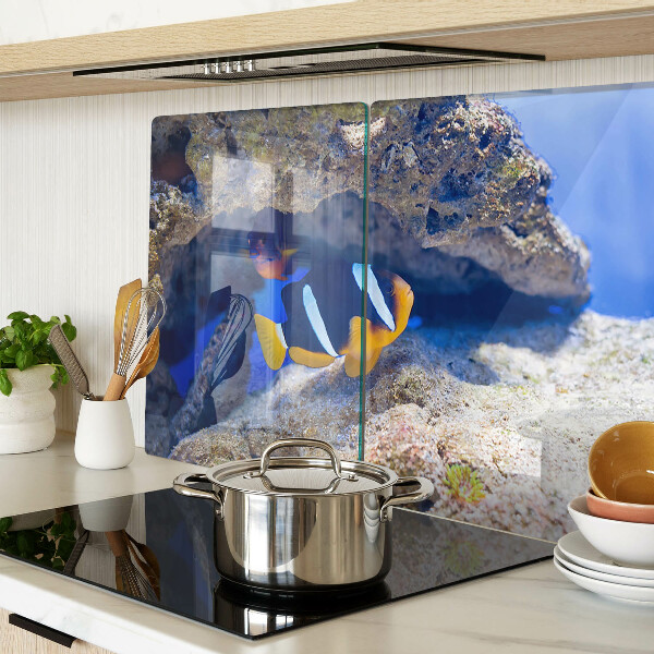 Glass cutting board Fish in a coral reef
