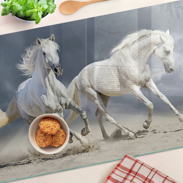 Chopping board White horses on the run