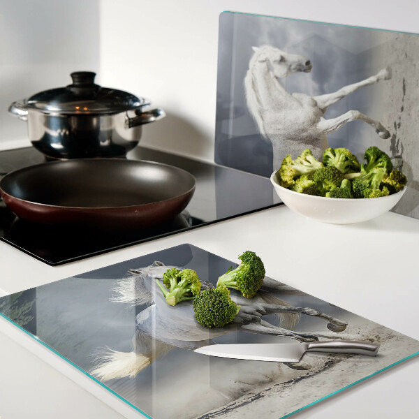 Chopping board White horses on the run