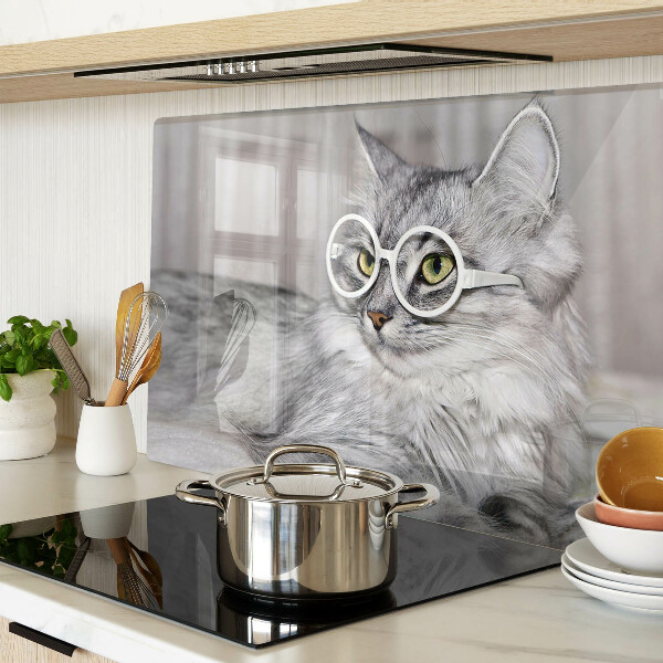 Chopping board Cat with glasses