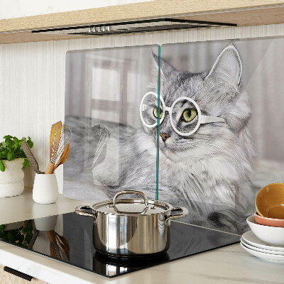 Chopping board Cat with glasses