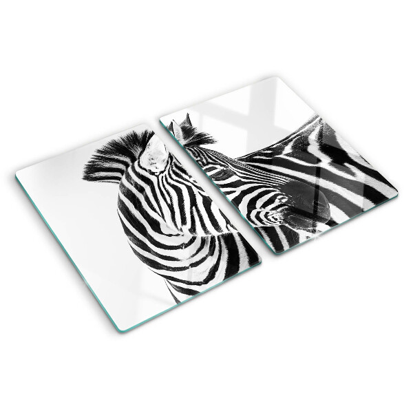 Glass kitchen board Zebra with black and white stripes