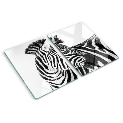 Glass kitchen board Zebra with black and white stripes