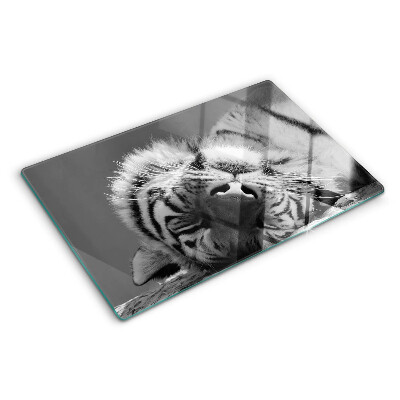 Cutting board Tiger in black and white