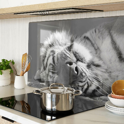 Cutting board Tiger in black and white