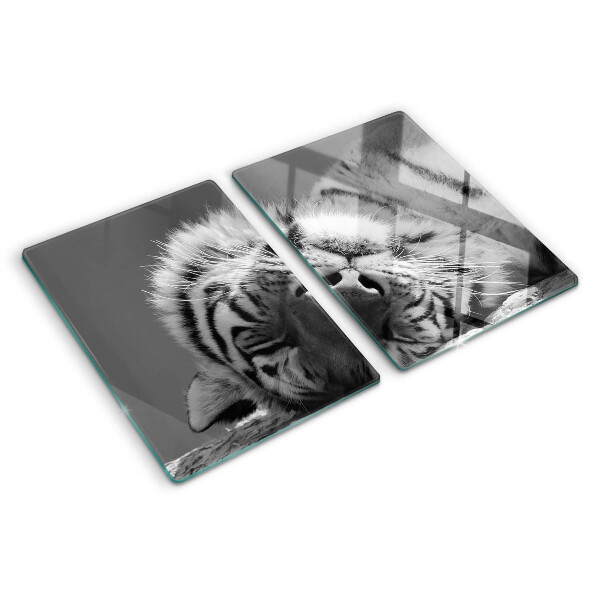 Cutting board Tiger in black and white