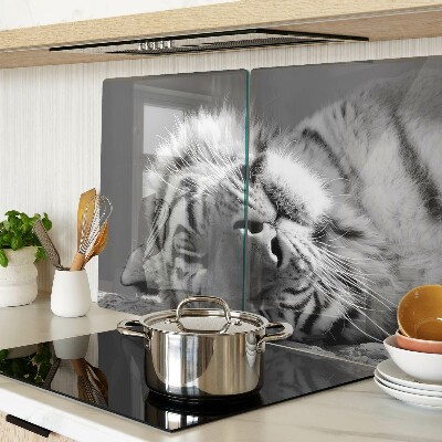 Cutting board Tiger in black and white