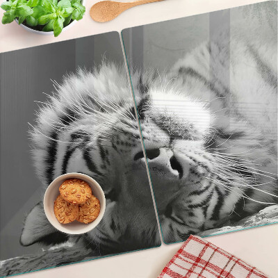 Cutting board Tiger in black and white