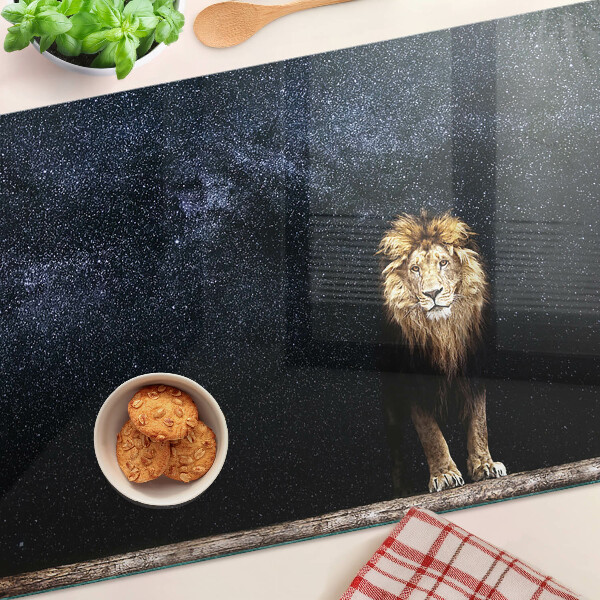 Glass chopping board The lion and the sky full of stars
