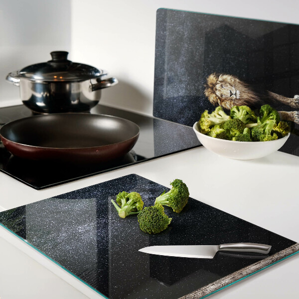 Glass chopping board The lion and the sky full of stars