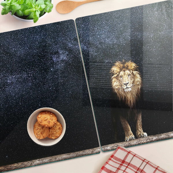 Glass chopping board The lion and the sky full of stars