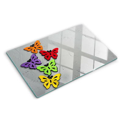 Chopping board Colorful butterflies motif