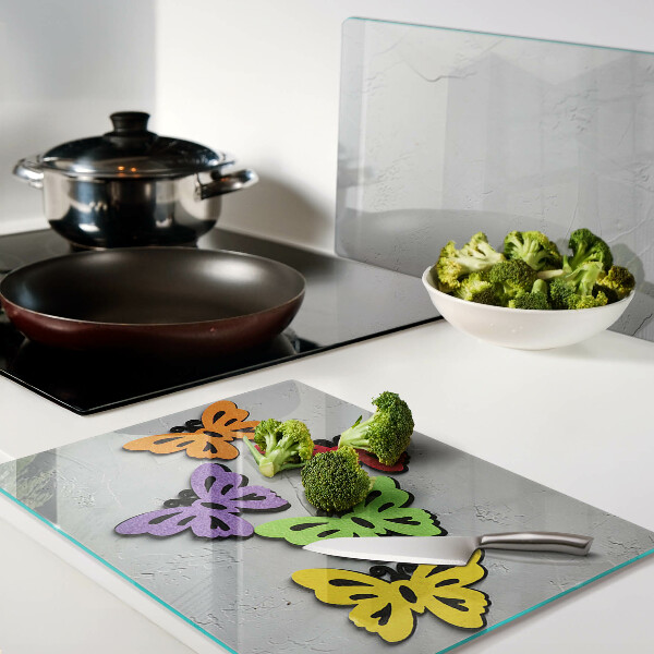 Chopping board Colorful butterflies motif