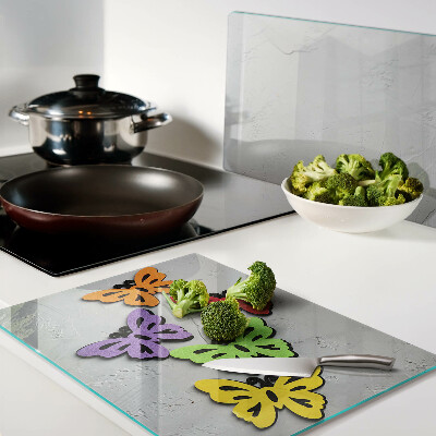 Chopping board Colorful butterflies motif