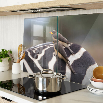 Glass chopping board Birds on a zebra