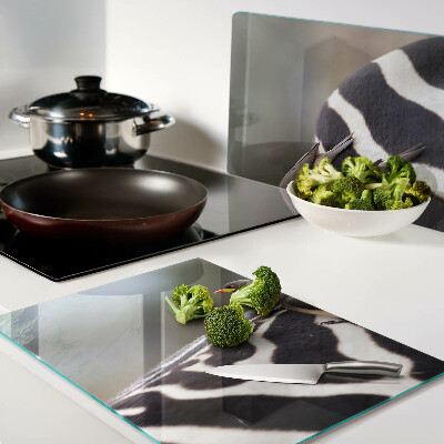 Glass chopping board Birds on a zebra