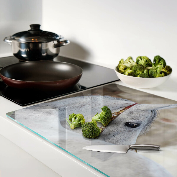 Chopping board White young horse
