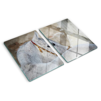 Chopping board White young horse
