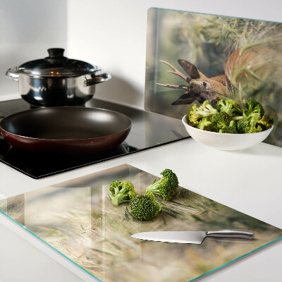 Cutting board A fawn in the field