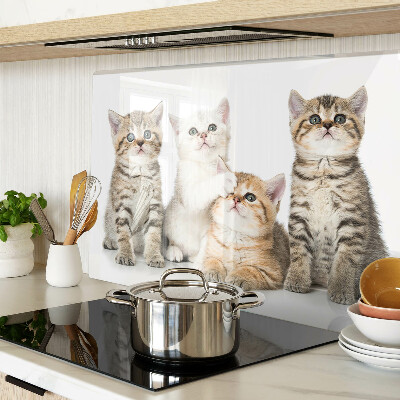 Glass cutting board A flock of kittens
