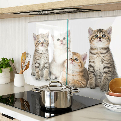 Glass cutting board A flock of kittens