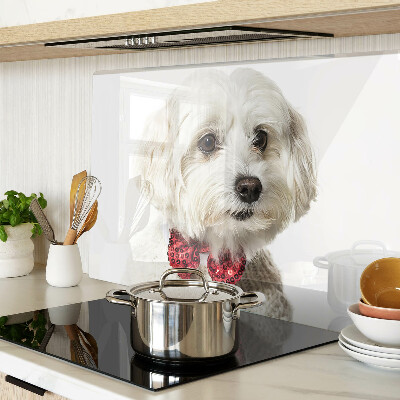 Chopping board A dog in a sweater with a bow