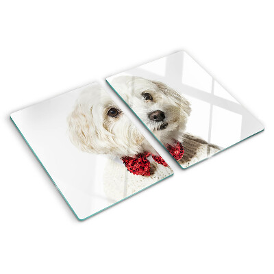 Chopping board A dog in a sweater with a bow
