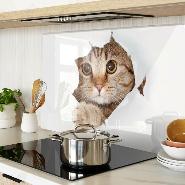 Chopping board A cat coming out of a hole