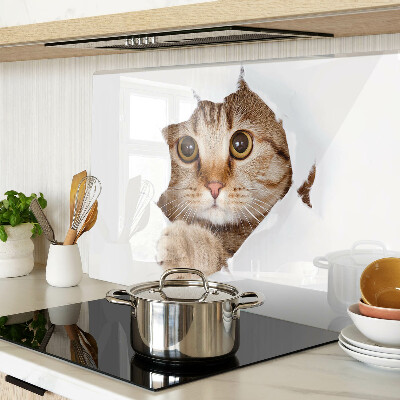 Chopping board A cat coming out of a hole