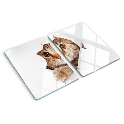 Chopping board A cat coming out of a hole