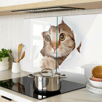 Chopping board A cat coming out of a hole