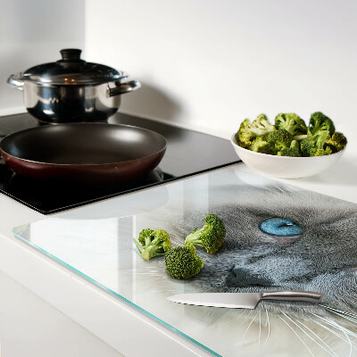 Glass cutting board A cat with blue eyes
