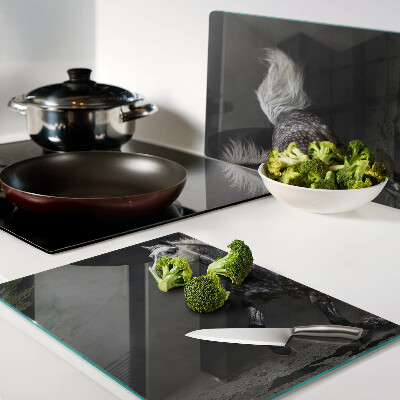 Glass cutting board A spotted horse on the run