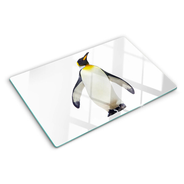 Glass chopping board Penguin on the ice