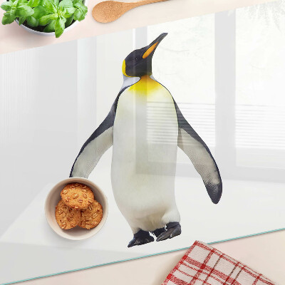 Glass chopping board Penguin on the ice