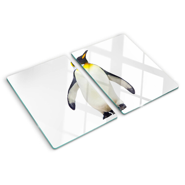 Glass chopping board Penguin on the ice