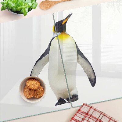 Glass chopping board Penguin on the ice