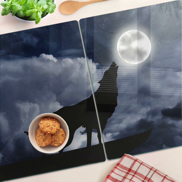 Cutting board Wolf in the moonlight