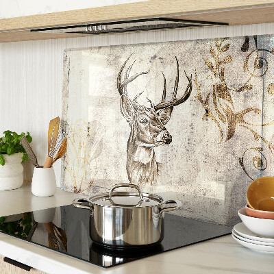 Glass cutting board Deer with antlers