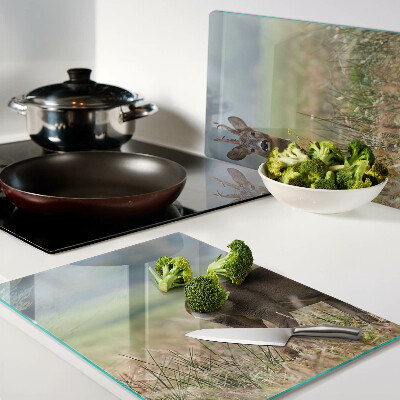 Chopping board Roe deer in its natural habitat