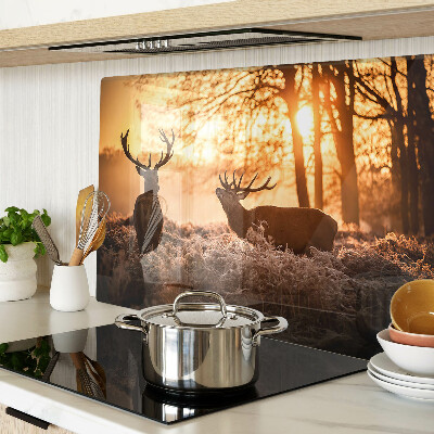 Cutting board Deer in the forest at sunset