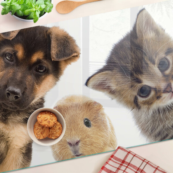 Chopping board Dogs, cats, rabbits