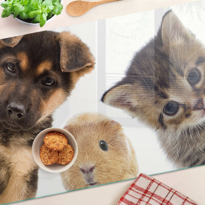 Chopping board Dogs, cats, rabbits