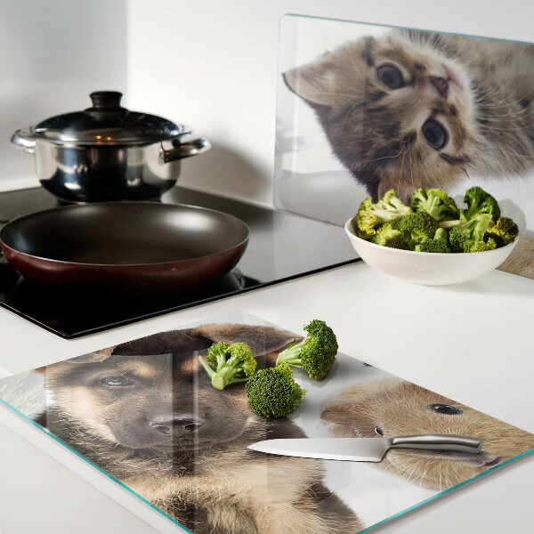 Chopping board Dogs, cats, rabbits