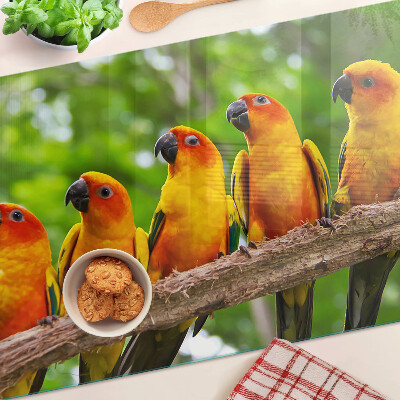 Cutting board Parrots on a branch