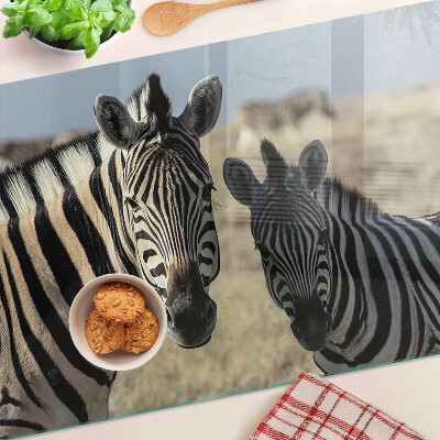 Chopping board Zebras in their natural habitat