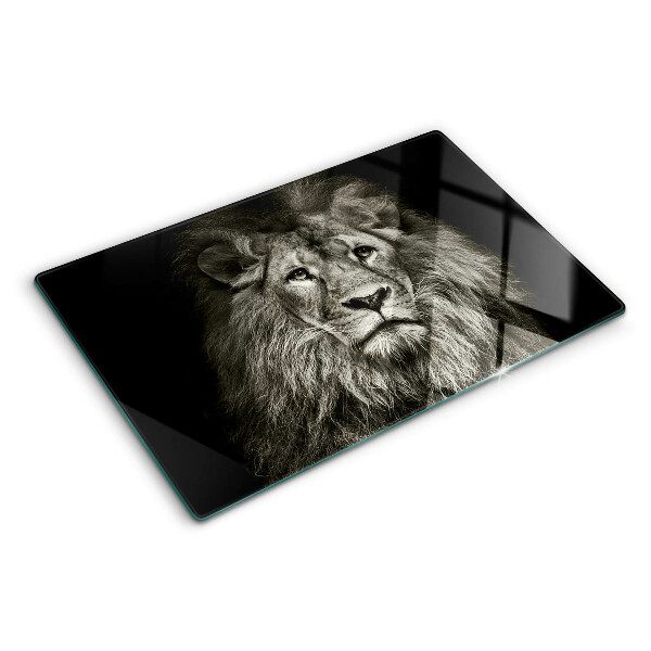 Cutting board Lion in black and white