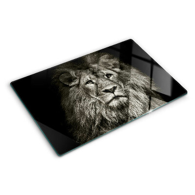 Cutting board Lion in black and white