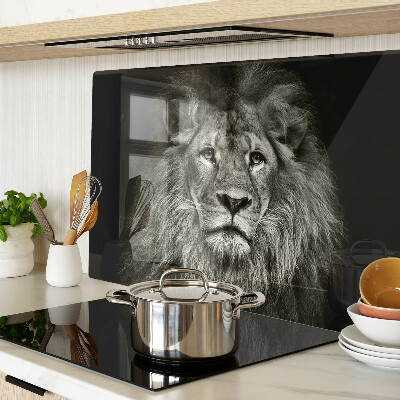 Cutting board Lion in black and white