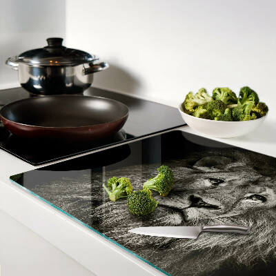 Cutting board Lion in black and white